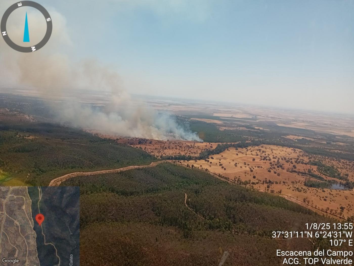 Incendio declarado en Escacena del Campo. - Europa Press.