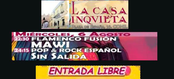 6 agosto: MAWI & SIN SALIDA 