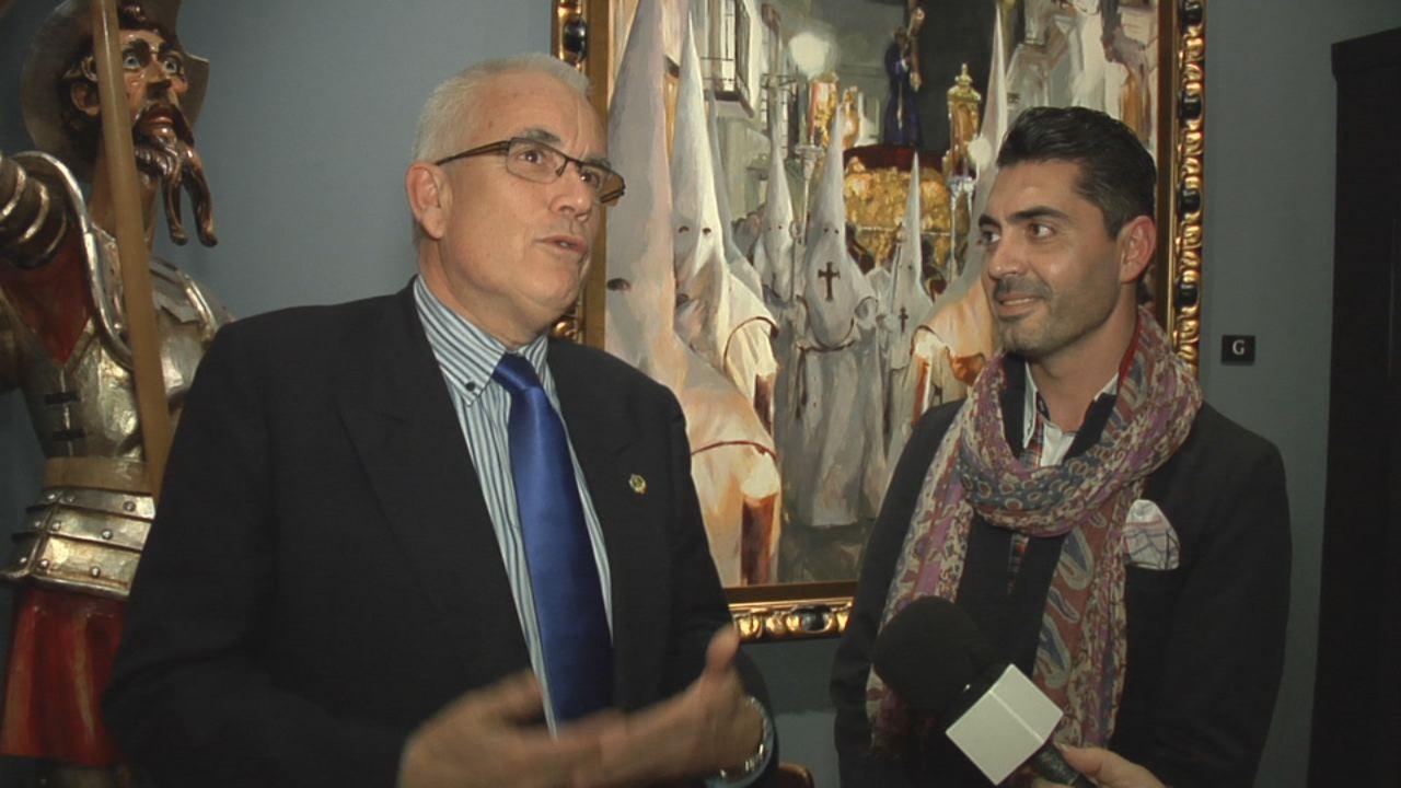Juan Manuel Carrasco (d), junto al concejal ayamontino de Cultura, Francisco Blázquez - VC