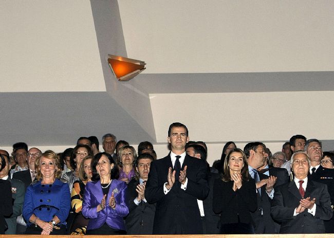 Los Príncipes de Asturias presidieron el concierto homenaje celebrado en el Auditorio Nacional. EFE