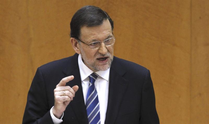 Rajoy, en el Senado. EFE