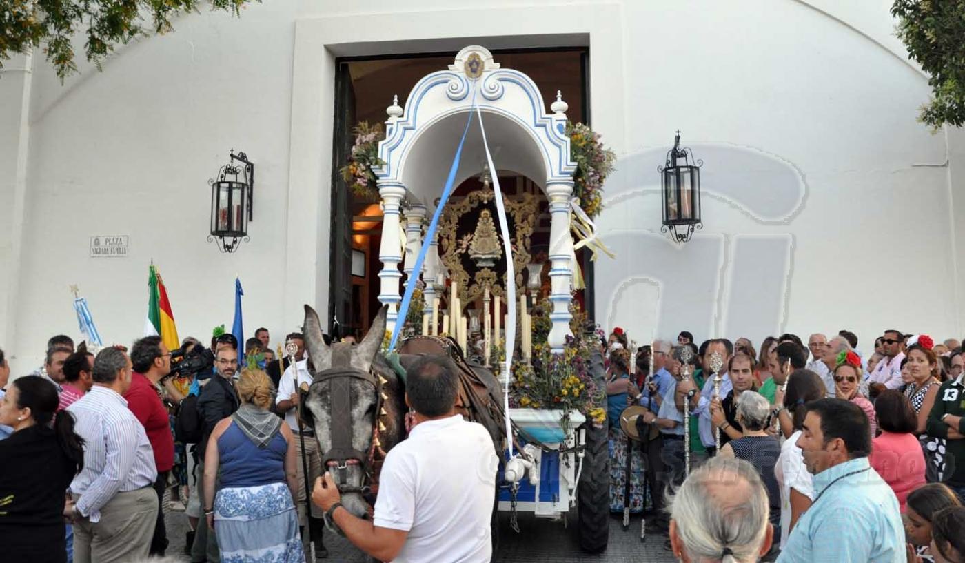 La carreta, ante la parroquia. M. Fraile