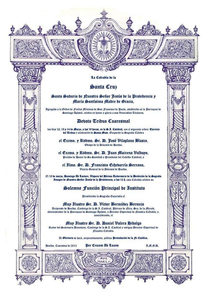 Actos de la Hermandad de la Santa Cruz