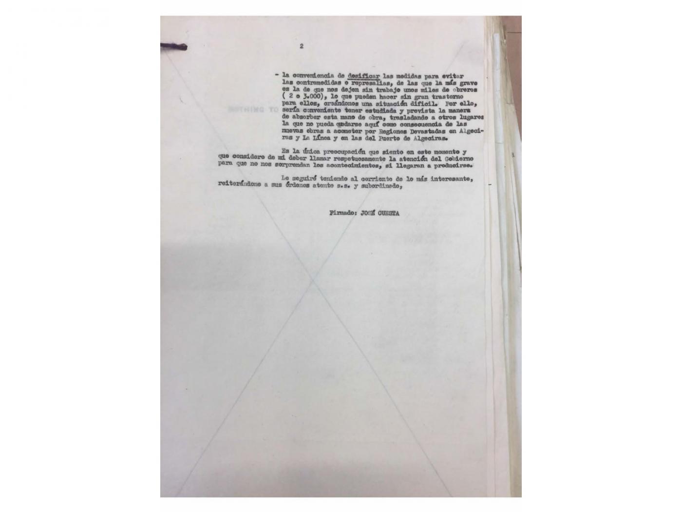 Carta del Gobernador Militar VCG