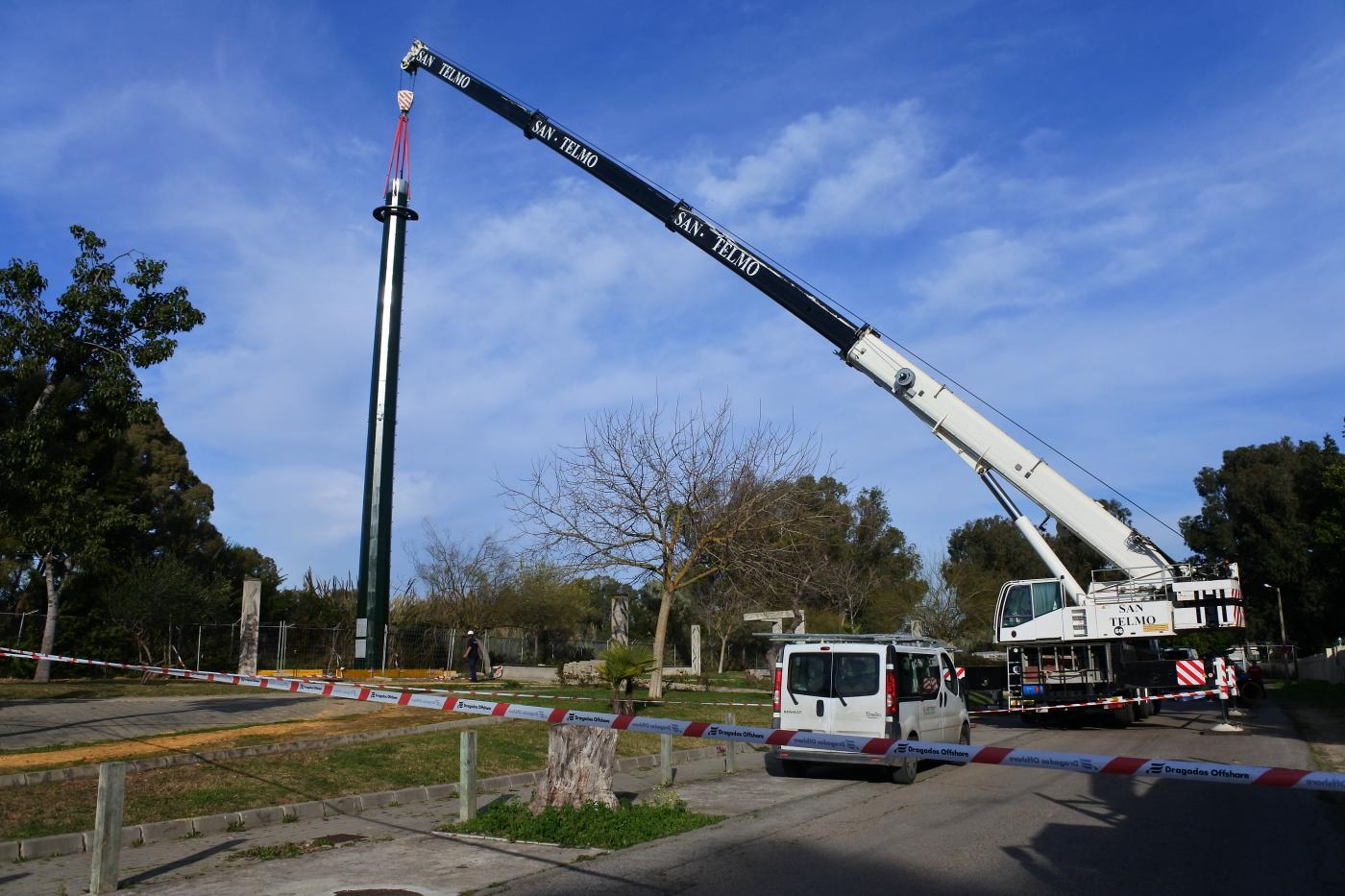 Montaje de la antena. O. P.