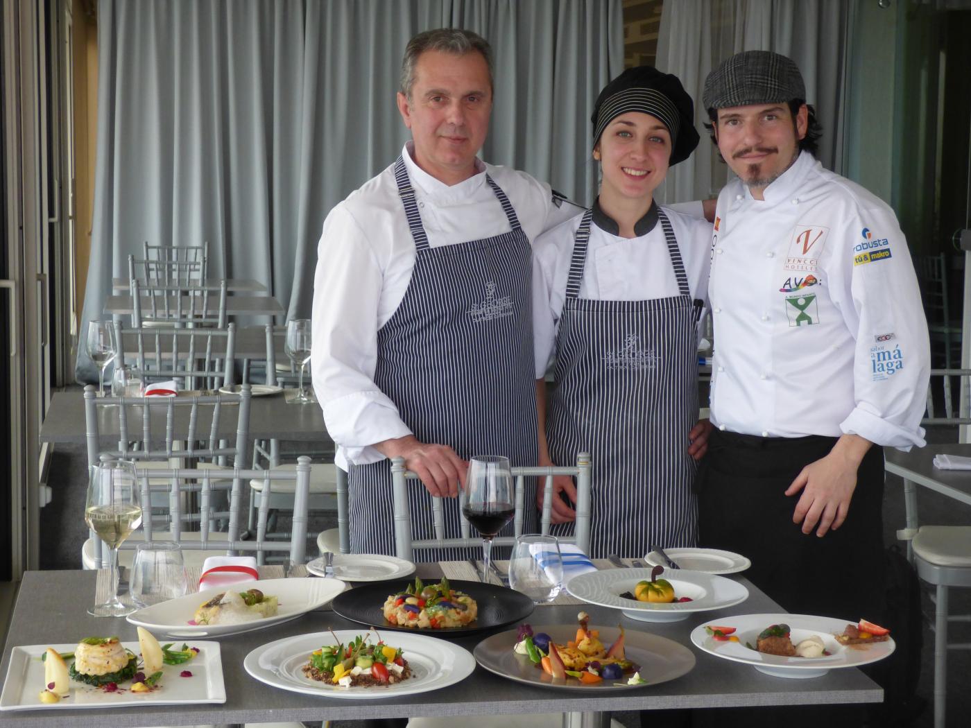 Garrido con los chefs Vasilys y Nadia 