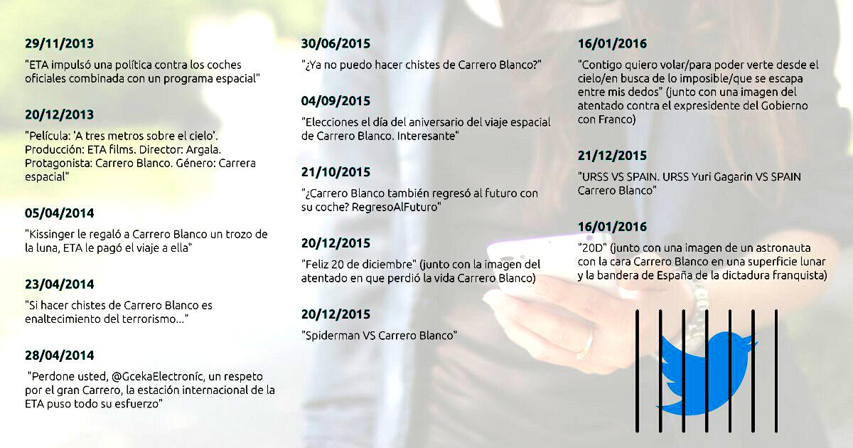Imagen que adjunta con los chistes sobre Carrero Blanco 