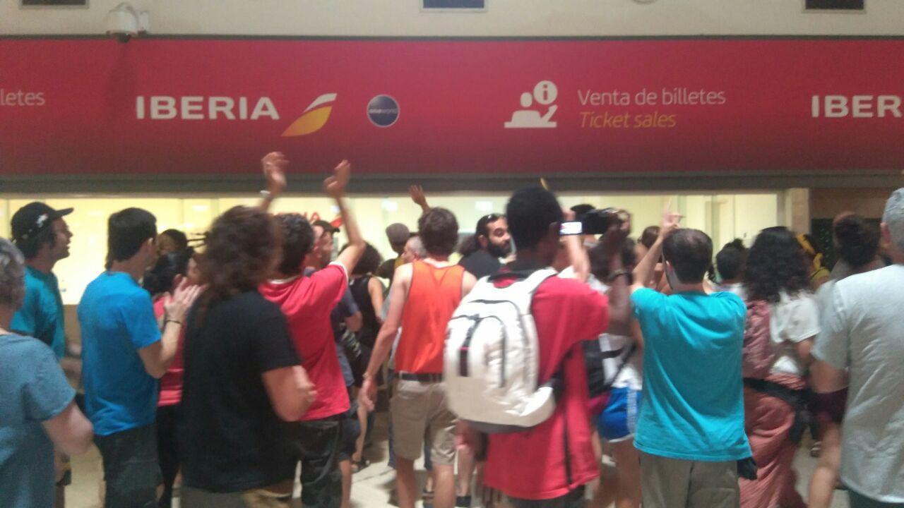 La acción de protesta Abriendo fronteras
