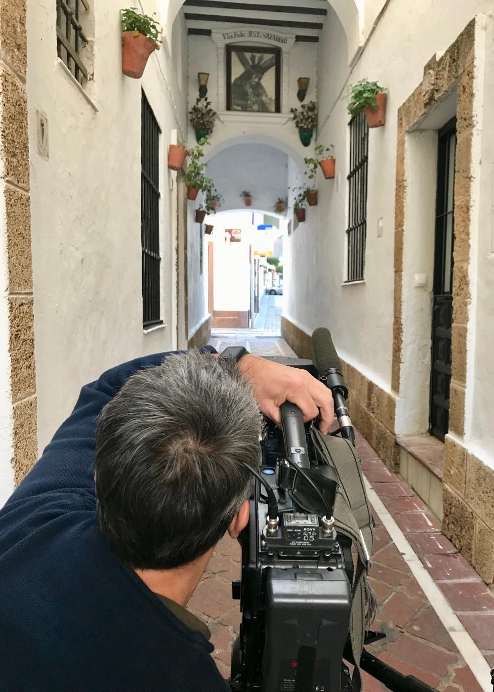 Grabando el callejón Crocquer. A.I.