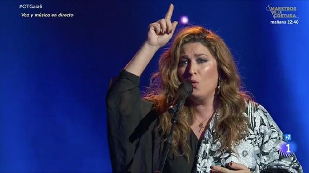 Estrella Morente, en la gala de OT. - RTVE