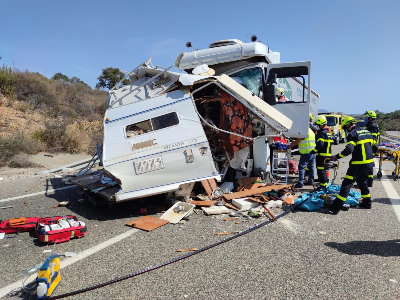 Accidente en Los Barrios. Bomberos Algeciras
